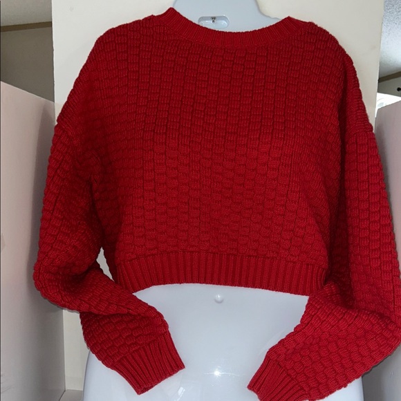 Hippie Rose Sweaters - Hippie Rose crop top red sweater Medium NWT